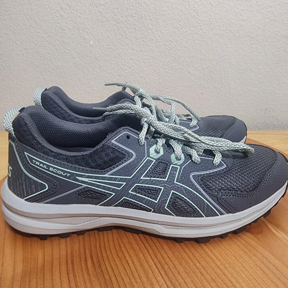 Asics Trail Scout Shoes Womens Size 8 Gray Mesh Trail Running Sneakers 1012A566